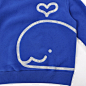 墨大叔2014独家原创鲸鱼蓝色刺绣萌卫衣新潮女款可爱动物加绒长袖 设计 新款 2013
