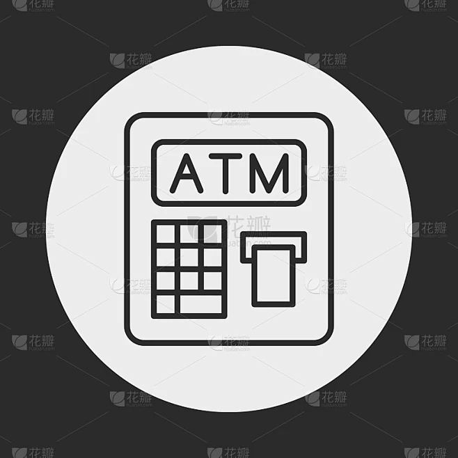 ATM行图标素材-花瓣网