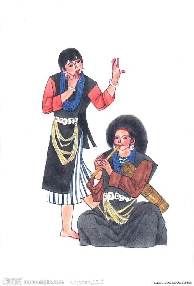 少数民族珞巴族