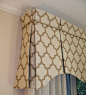 Valance with box pleats: