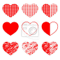 Hearts set for wedding and valentine design #当代艺术#