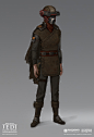 JEDI_ Fallen Order Early Pre-Production Background Character，Jordan Lamarre-Wan 是《星球大战 绝地：陨落的武士团》的首席概念艺术家，负责角色设计、场景设计、艺术指导等工作。