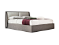 Fabric double bed with upholstered headboard KEVIN by Felis