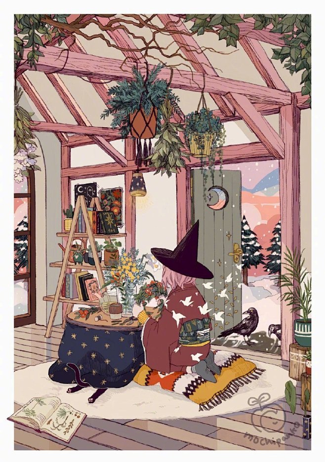 插画师 Liya 笔下的唯美插画，好喜欢...