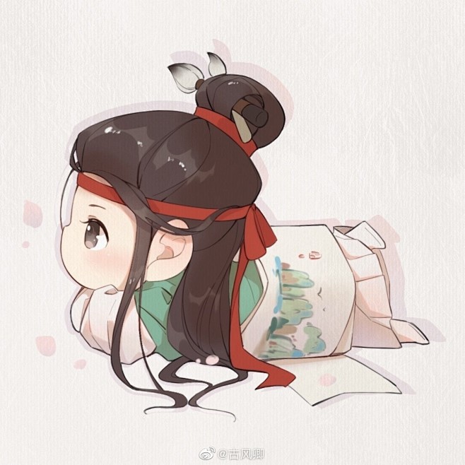 古风q版动漫人物插画超萌超可爱江南百景图系列