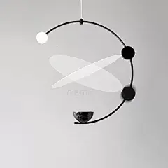 北欧创意个性旋转吊灯卧室酒店氛围灯工程灯装饰灯具-淘宝网