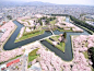 Sakura full bloom in Goryokaku, Hakodate.