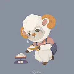手绘超话插画超话投稿:@-大头- | 动物的小小世界 ​​​​