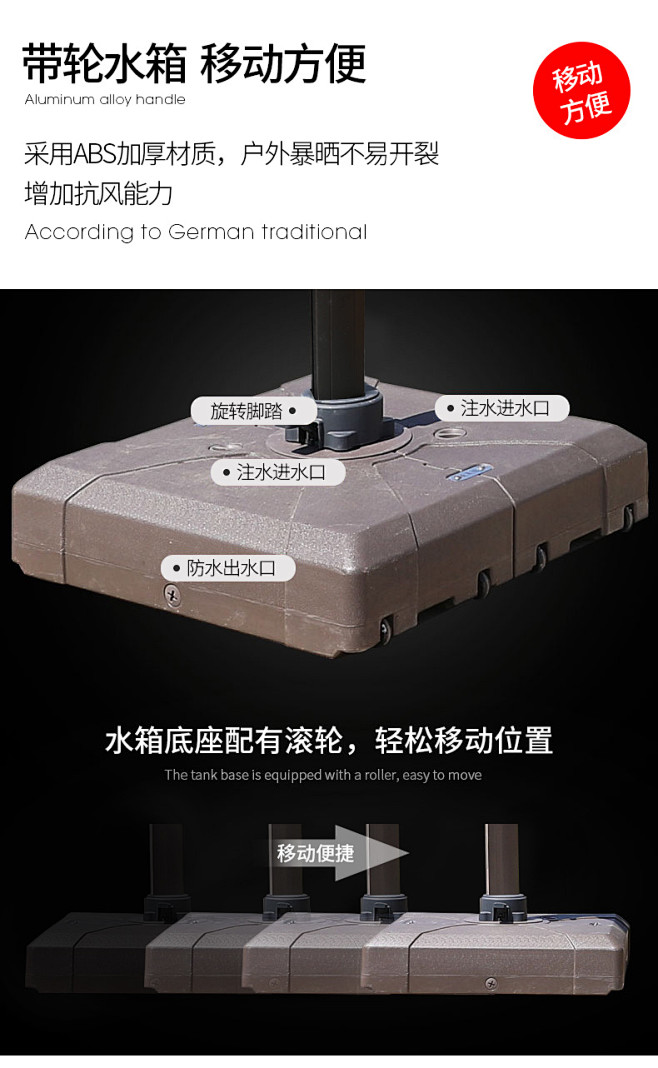 户外遮阳伞庭院别墅天台休闲阳台花园露台四...