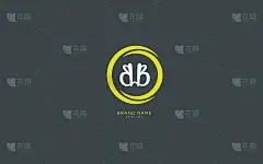 字母B标志和BB标志设计，矢量，字母组合，图标，模板，高级商业字体。