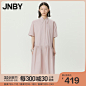 JNBY/江南布衣夏季连衣裙女短袖A型时尚收腰个性纯棉5L3500530