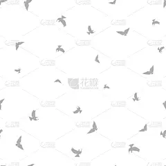 鸟类,四方连续纹样,华丽的,纺织品,灰色,壁纸,自然美,动物,绘制