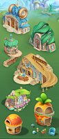 2D 3D animation  buildings casual game Isometric zootopia