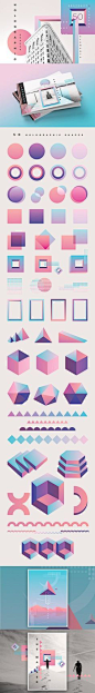 50 Holographic Shapes by Polar Vectors on @creativemarket