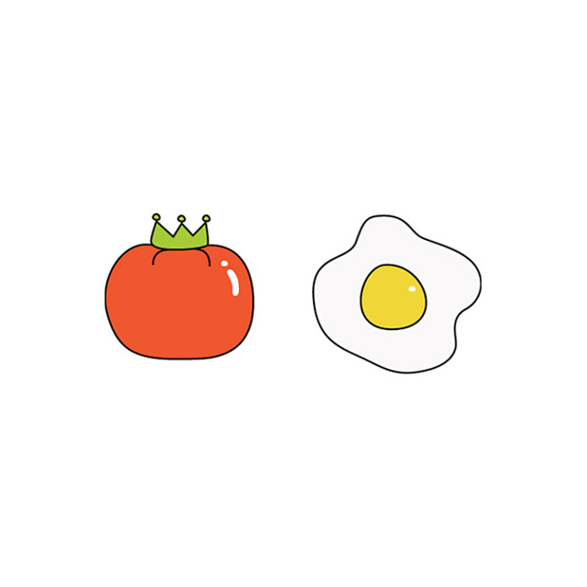 原创防水纹身贴番茄炒蛋 Tomato &...