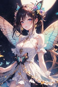 AI二次元日系卡通人物插画素材 服装插画设计参考 游戏角色设定-淘宝网