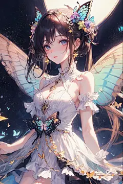 AI二次元日系卡通人物插画素材 服装插画设计参考 游戏角色设定-淘宝网