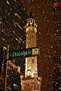 雪夜，芝加哥，伊利诺伊 