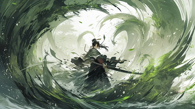 Midjourney武侠水墨插画｜关键词...