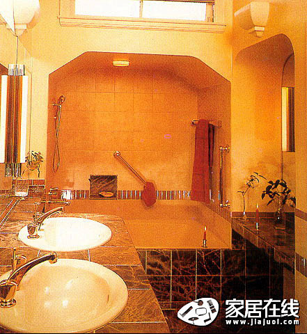 褐色豪华风格浴室 121