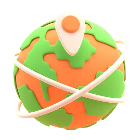 地理位置 3D 图标