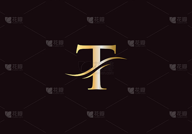 首字母T标志与创意现代商业排版矢量模板。T字母标志。