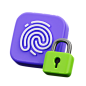 Fingerprint Security 3D Icon