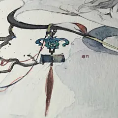 鹤-sinjisi_水彩,古风,教程_涂鸦王国插画