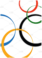 奥林匹克圆环背景。矢量插图.
