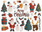 zhaozhao0000_A_cute_Christmas_set_with_Santa_Claus_snowmen_and__d45c7bc6-c983-4502-91e4-4fabb1f3969d