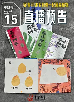 《画点植物》｜今晚直播带你翻书看画_1_有習水彩_来自小红书网页版