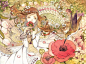 来自台湾画师凱子包的作品，水彩的画面与质感实在太美了 ​​​ ​​​​