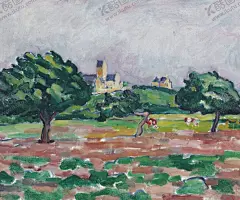 乡村田园场景风景油画 【酷图网】复古色调油画,抽象油画,写意油画,风景油画,田园风景,乡村风景,欧式油画,装饰画,湖泊树林风景,人物休闲,人物生活场景