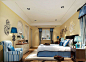 现代地中海风格卧室墙面装饰设计效果图 #卧室#