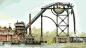荷兰艾夫特琳主题乐园蒸汽朋克过山车 Steampunk-inspired roller coaster - 灵感日报 : 荷兰艾夫特琳主题乐园（Efteling theme park）预计今年夏天预计开放一项新的游戏项目——以19世纪荷兰金矿为主题的蒸汽朋克风格的惊险过山车。名为伯爵1898潜水过山车，其轨道使用了大量钢铁建造，而且细节精致到位。最刺激的要数设置的90度自由落体坠入地下隧道的设计……