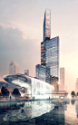 PLP Unveils Pearl River Delta's Tallest Building as Part of New Masterplan,Exterior Rendered View. Image © Luxigon