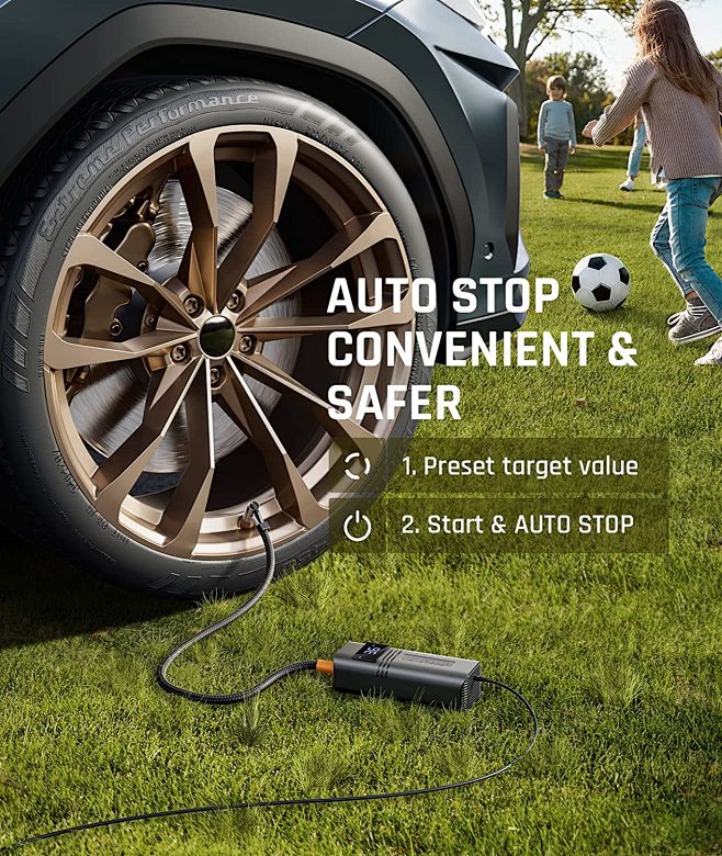 Tire Inflator Portable Air Compressor Car[38L/min Super