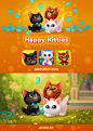 Happy Kitties mobile game : Casual match3 mobile game about kitties and house decoration. I made some promo art, illustrations and Ui elements.