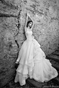 著名婚纱设计师品牌 Alessandra Rinaudo 释出2015新款婚纱系列广告，本季黑白复古婚纱大片，以大气优雅的气质吸引你的目光。