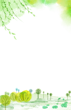 装饰边框绿意植物春天