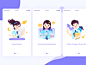 Course introduction girl boy star data abstract thinking science and technology k12 onion math study school course learning educational app illustration educational app ui