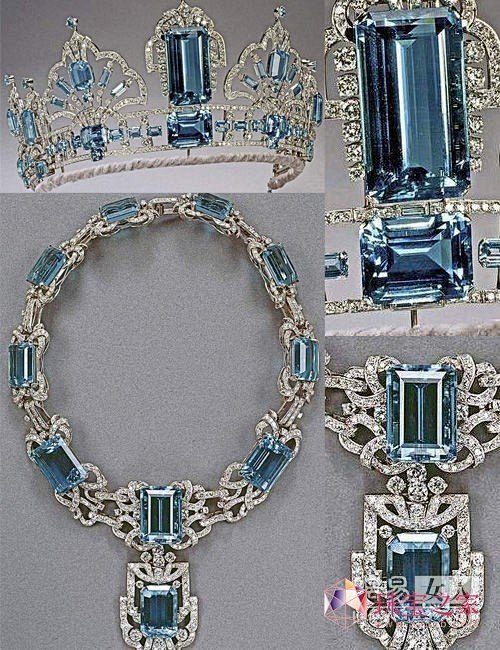 蓝钻珠宝套装  在1953年女王的加冕礼...