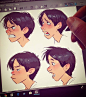 一些快速#face #expression#dook今天下午在#mangastudio #clipstudiopaint与#wacom #mobilestudiopro #mobilestudiopro16 ... ...