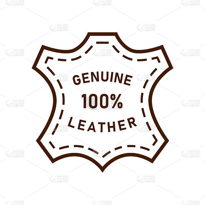 100%真皮矢量图标插图