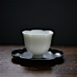 六瓣花口杯 甜白釉薄胎品茗杯 花神杯 白瓷杯 功夫茶具泡小茶杯子-淘宝网
