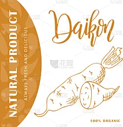 蔬菜,日本萝卜,动物手,绿色,清新,创造力,农业,自然,图像,绘制