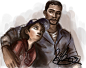 Clementine and Lee on the Train by Elizeon
#行尸走肉游戏#