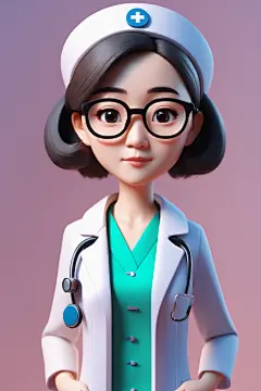 医院护工医生人物模型