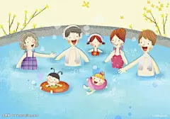 温泉插画_百度图片搜索