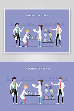 卡通手绘医生人物插画-众图网